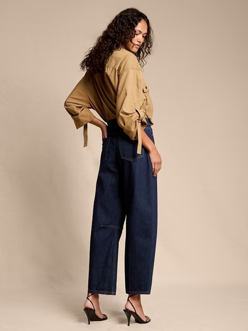 Mid Rise Barrel Jean - Picture 2 of 7